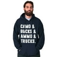 thumbnail image 1 of Camo Bucks Trucks Cute Hunter Son Men Big & Tall Graphic Hoodie Brisco Brands 2X, 1 of 6