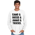 thumbnail image 1 of Camo Bucks Trucks Cute Hunter Son Men Big & Tall Long Sleeve Tee Brisco Brands 2X, 1 of 6