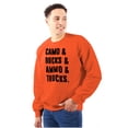 thumbnail image 1 of Camo Bucks Trucks Cute Hunter Son Men's Crewneck Sweatshirt Brisco Brands M, 1 of 6