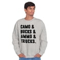 thumbnail image 1 of Camo Bucks Trucks Cute Hunter Son Men's Crewneck Sweatshirt Brisco Brands S, 1 of 6
