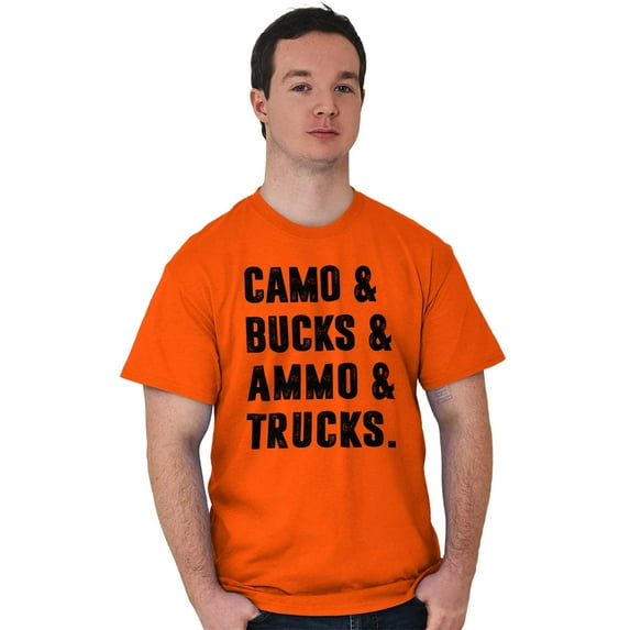 Camo Bucks Trucks Cute Hunter Son Men's Graphic T Shirt Tees Brisco Brands M