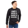 thumbnail image 1 of Camo Bucks Trucks Cute Hunter Son Men Big & Tall Long Sleeve Tee Brisco Brands 2X, 1 of 6