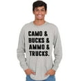 thumbnail image 1 of Camo Bucks Trucks Cute Hunter Son Men's Long Sleeve Tee T Shirt Brisco Brands X, 1 of 6