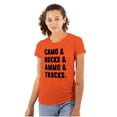 thumbnail image 1 of Camo Bucks Trucks Cute Hunter Son Womens Slim Fit Graphic Tee Brisco Brands X, 1 of 5