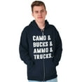 thumbnail image 1 of Camo Bucks Trucks Cute Hunter Son Zip Hoodie Sweatshirt Men Brisco Brands M, 1 of 6