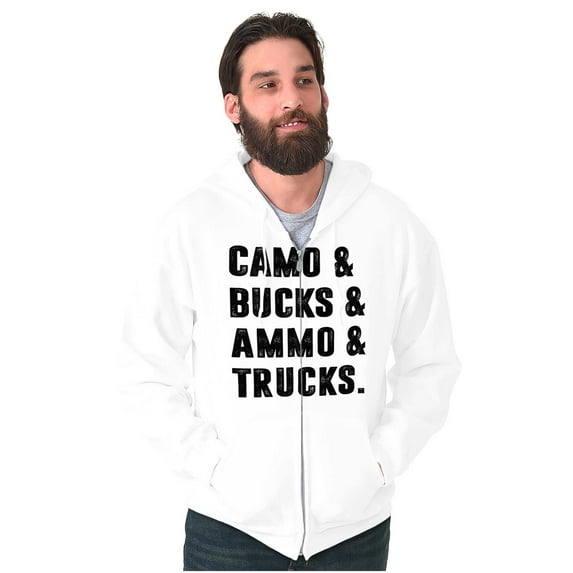Camo Bucks Trucks Cute Hunter Son Zip Hoodie Sweatshirt Men Brisco Brands S