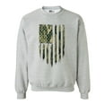 thumbnail image 1 of Camo Camouflage American Flag Patriotic Support DT Crewneck Sweatshirt, 1 of 2