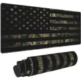 thumbnail image 1 of Camo Camouflage Retro Hunting Tactical Army American Flag Gaming Keyboard Mouse Pad Mousepad Huge Extended XL Stitched Edge Rubber Sole for Home Office(31.5"X 11.8"), 1 of 7