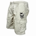 thumbnail image 1 of Camo Cargo Shorts for Men Elastic Waistband Drawstring Short Loose Fit Hiking Outdoor Lightweight Work Big and Tall Cargo Short with Multi Pockets Quick Dry Beach Shorts,Beige 2XL, 1 of 3