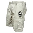 thumbnail image 1 of Camo Cargo Shorts for Men Elastic Waistband Drawstring Short Loose Fit Hiking Outdoor Lightweight Work Big and Tall Cargo Short with Multi Pockets Quick Dry Beach Shorts,Beige 2XL, 1 of 3