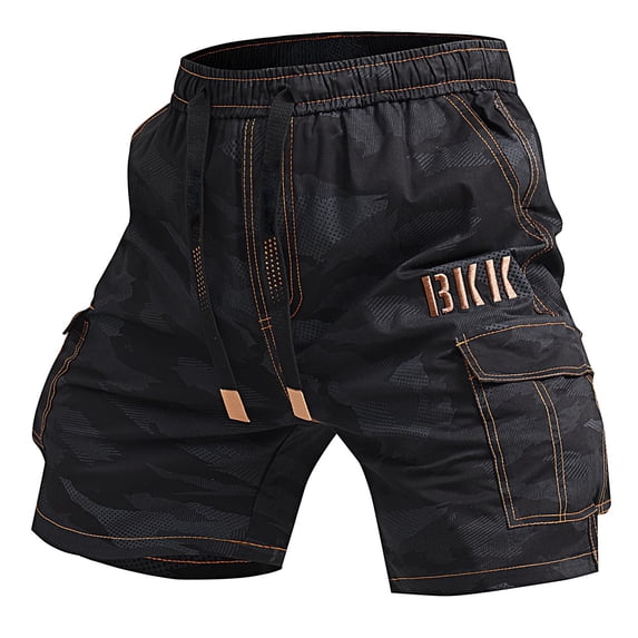 Camo Cargo Shorts for Men with Multi-Pocket Elastic Waistband Shorts Drawstring Ripstop Straight Leg Camouflage Cargo Shorts Relaxed-Fit Summer Outdoor Activities Casual Joggers,Leopard Print 2XL