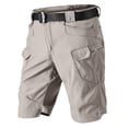 thumbnail image 1 of Camo Cargo Shorts for Men Multi Pockets Twill Elastic Waistband Shorts Pants Drawstring Ripstop Straight Leg Cargo Shorts Loose Fit Hiking Outdoor Lightweight Work Joggers,Brown XL, 1 of 4