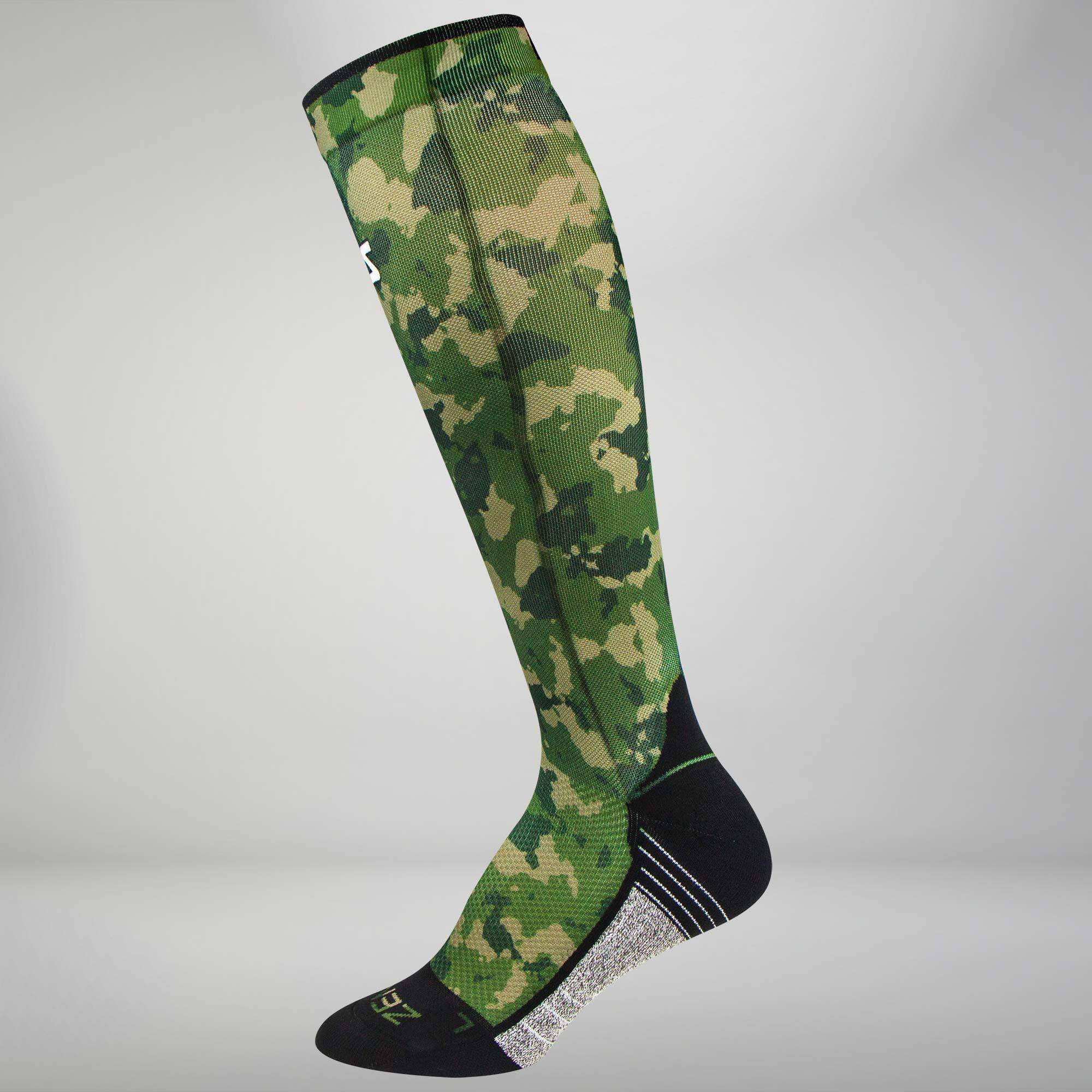 Camo Compression Socks (KneeHigh) M / Army Green