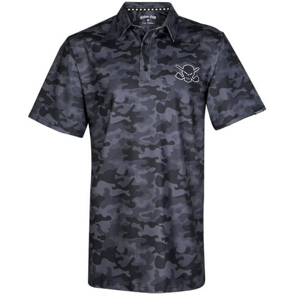 Camo Cool-Stretch Golf Shirt (Black)