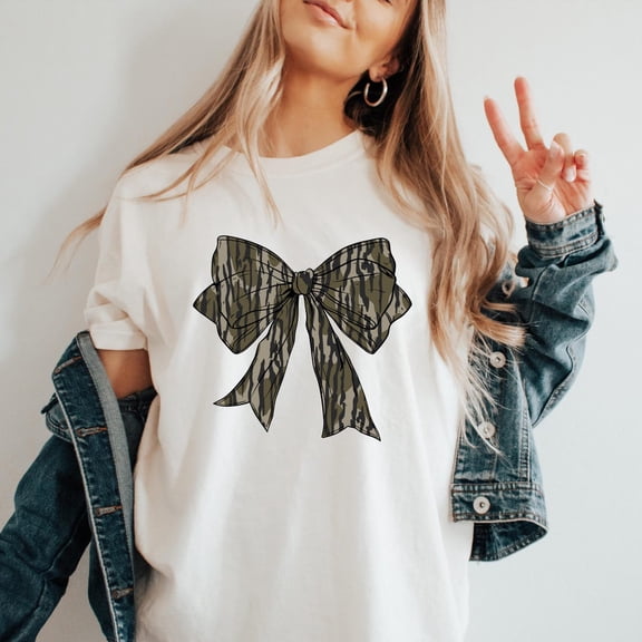 Camo Coquette Bow Shirt, Hunting Season Sweatshirt, Hunting Lover Sweater, Deer Hunters Shirt, Hunting Lover, Husband Sweatshirt Tshirt All Size S-5XL