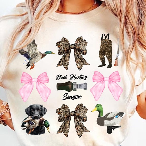 Camo Coquette Bow Shirt, Old School Camo T-Shirt, Girls Camo Bow Tee, Duck Hunting Inspired Graphic Shirt, Trendy Outdoor Apparel