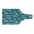 thumbnail image 1 of Camo Cutting Board, Camouflage Theme in Oceanic Colors Sea Water Inspired Illustration, Decorative Tempered Glass Cutting and Serving Board, Wine Bottle Shape, Slate Blue Pale Blue, by Ambesonne, 1 of 1