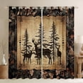 thumbnail image 1 of Camo Deer 42"Wx63"L 30%-50% Blackout Curtains Teen Room,Tree Camouflage Hunting Window Curtains Woodland Animal Curtains & Drapes Retro Pine Tree Wildlife Curtains 2 Panels, 1 of 6