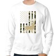 Camo Deer American Flag Graphic Hunting Gifts Men Dad Boys Sweatshirt