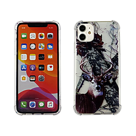 Camo Deer For iPhone 11 PRO Case TPU Clear Soft & Flexible Ultra-Thin Shockproof Anti-Scratch Transparent Bumper Slim Lightweight Protective Cover for iPhone 11 PRO 5.8 Inch 2019 Women Girls