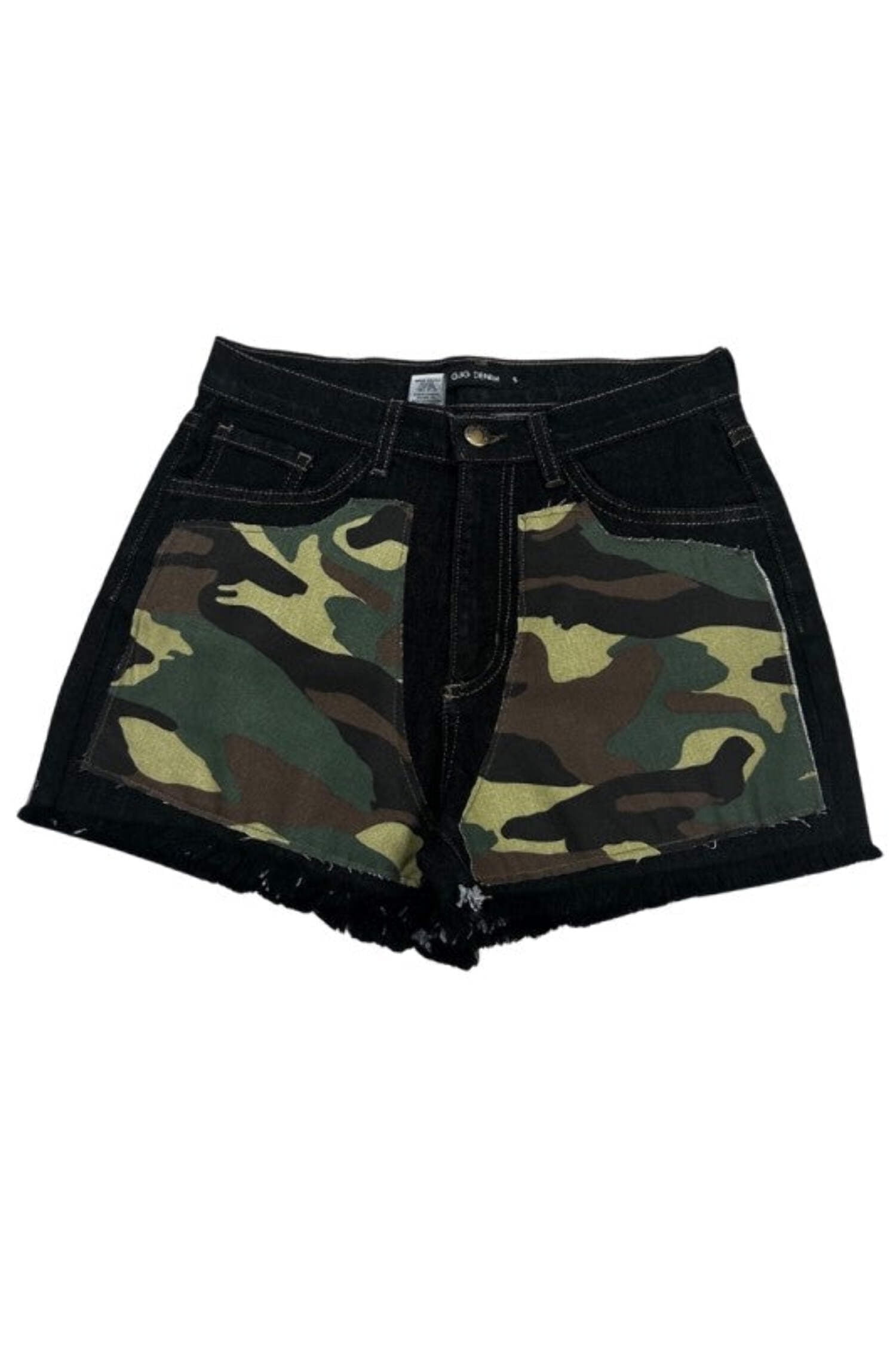 Camouflage Denim Shorts