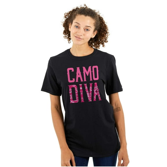Camo Diva Cute Girly Hunting Season Women's Graphic T Shirt Tees Brisco Brands L