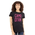 thumbnail image 1 of Camo Diva Cute Girly Hunting Season Womens Fitted Plus Size Graphic Tee Brisco Brands 2X, 1 of 5