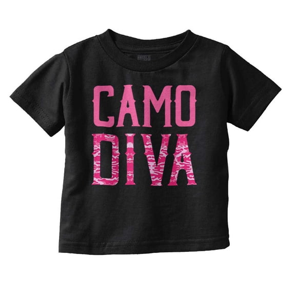 Camo Diva Cute Girly Hunting Season Youth T Shirt Tee Girls Infant Toddler Brisco Brands 12M