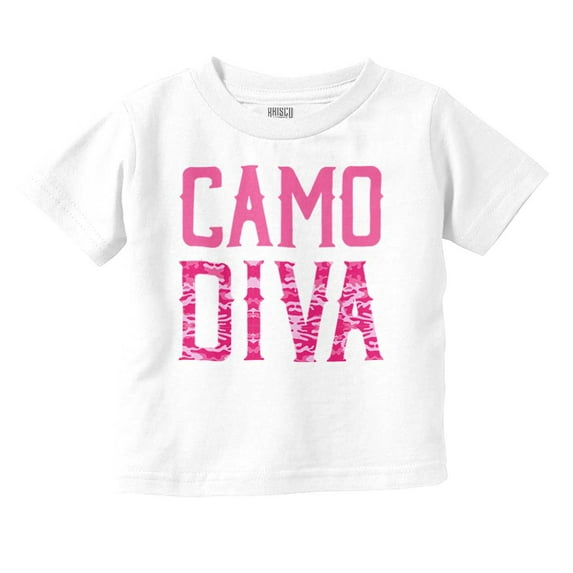 Camo Diva Cute Girly Hunting Season Youth T Shirt Tee Girls Infant Toddler Brisco Brands 18M