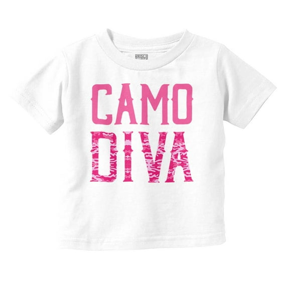 Camo Diva Cute Girly Hunting Season Youth T Shirt Tee Girls Infant Toddler Brisco Brands 18M