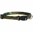 thumbnail image 1 of Camo Dog Collars Two Tone Pink or Green Camouflage Adjustable Nylon Choose Size (Green - Small), 1 of 1