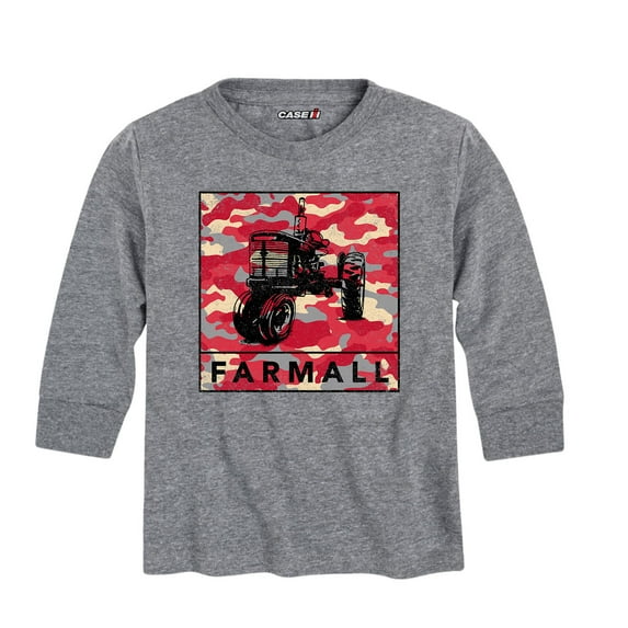 Camo Farmall Square - Youth Long Sleeve Graphic T-Shirt