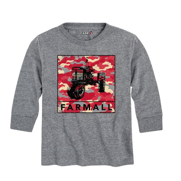 Camo Farmall Square - Youth Long Sleeve Graphic T-Shirt