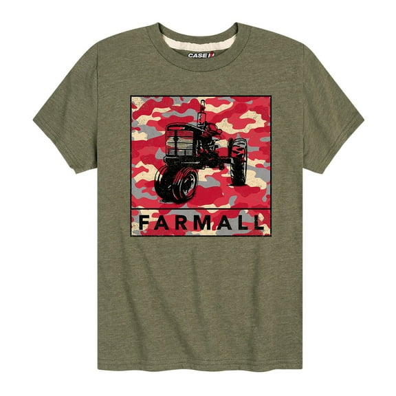 Camo Farmall Square - Youth Short Sleeve Graphic T-Shirt