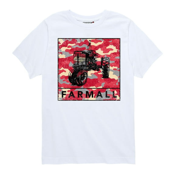 Camo Farmall Square - Youth Short Sleeve Graphic T-Shirt