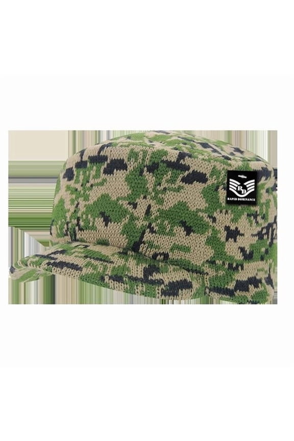 Camo Flat Top Jeep Caps, Woodland Digital - One Size