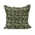 thumbnail image 1 of Camo Fluffy Throw Pillow Cushion Cover, Abstract Camouflage in Forest Colors Jungle Environment Chevron, Decorative Square Accent Pillow Case, 18" x 18", Pale Green Dark Green, by Ambesonne, 1 of 5