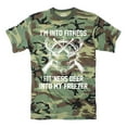 thumbnail image 1 of Mens Funny T Shirts Im Into Fitness Fitness Deer Into My Freezer Sarcastic Hunter Graphic Novelty Tee for Men Graphic Tees, 1 of 7