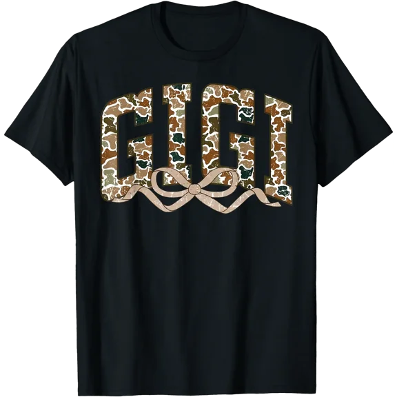 Camo GiGi Coquette Bow Camouflage Grandma Hunting T-Shirt