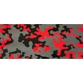 thumbnail image 1 of Camo Gloss Camouflage Car Vinyl Film Wrap Decal Sticker Waterproof Air Bubble Free DIY (120"X60" (10FT X 5FT), Red, Black, Gray), 1 of 2