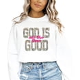 thumbnail image 1 of Camo God Is Good All The Time Sweatshirt for Women - Christian Faith Pullover White Sweatshirt Adult Medium, 1 of 7