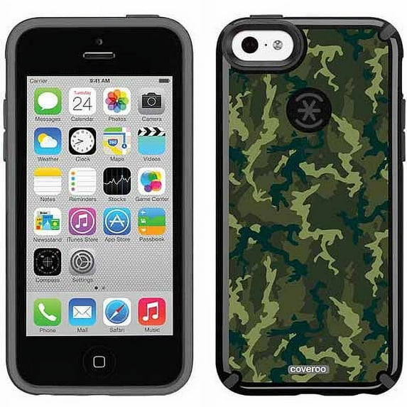 Camo Green Design on Apple iPhone 5c CandyShell Case by Speck