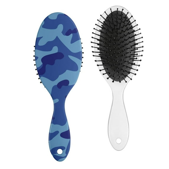 Camo Hair Brush, Military Camouflage Detangler Paddle Brush, Soft Bristle Cushion Hairbrush for Wet Dry Hair, Men Women Boys Girls, Tactical Army Style Gift Idea