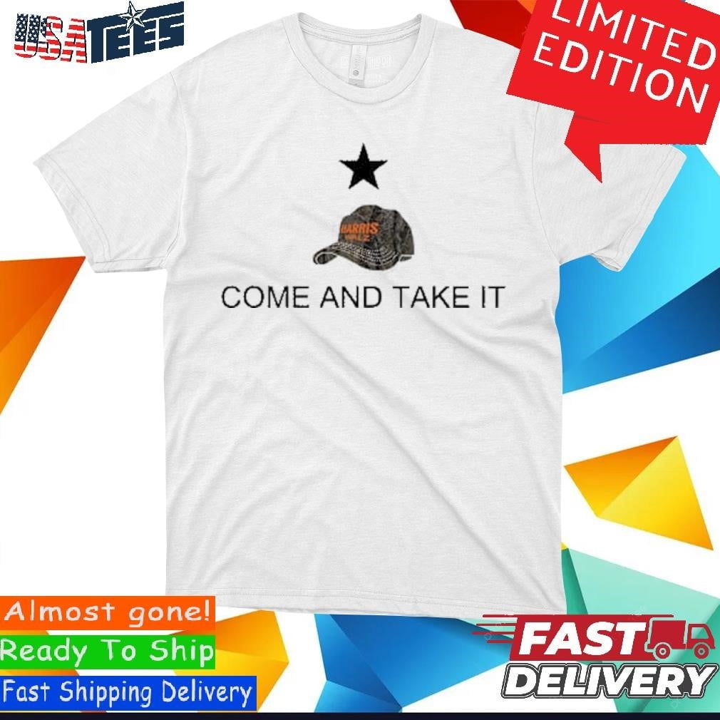 Camo Hat Come And Take It Harriswalz 2024 Tshirt