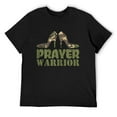 thumbnail image 1 of Camo Heels Prayer Warrior Faith God Jesus Christian Men T-Shirt Black Small, 1 of 5