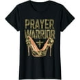thumbnail image 1 of Camo Heels Prayer Warrior Faith-Inspired Christian T-Shirt, 1 of 4