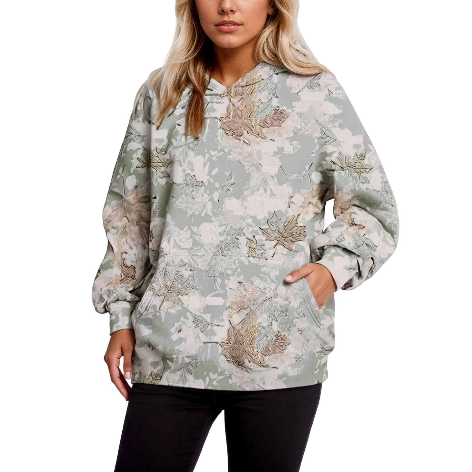 Shark Graphic Hoodie - Camo Full Zip Up Y2K Sweatshirt For Men And Women