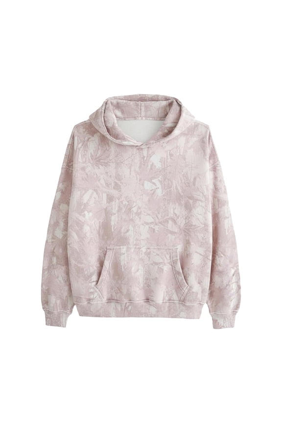 Camo Hoodie for Womens Maple Leaf Print Long Sleeve Sweatshirts Oversized Camouflage Lightweight Fall Casual Pullover