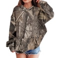 thumbnail image 1 of Camo Hoodies for Kids Boys Girls Cute Sweatshirt Maple Leaf Print Oversized Fleece Sweatshirts Classic Pullover with Pocket 10-Brown 110, 1 of 4