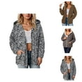 thumbnail image 1 of Camo Hoodies for Women 2025 Leopard Print Camouflage Zip Up Hooded Sweatshirt with Pockets Y2K Jackets Coat, 1 of 5